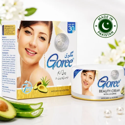 Goree Beauty Cream with Lycopene (Avocado & Aloe Vera) Made in Pakistan