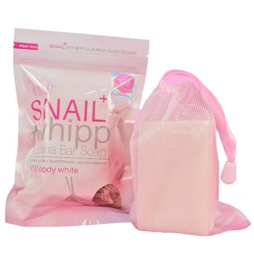 Beauty Vault Glass Skin Essentials Snail Whipp Lumina Bar Soap X10 Body White