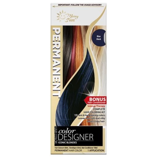 Merry Sun Permanent Hair Coloring Kit Blue Black By Merrysun Corporation