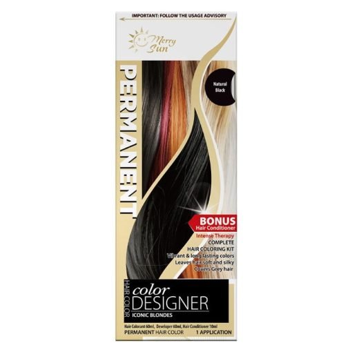 Merry Sun Permanent Hair Coloring Kit Natural Black By Merrysun Corporation