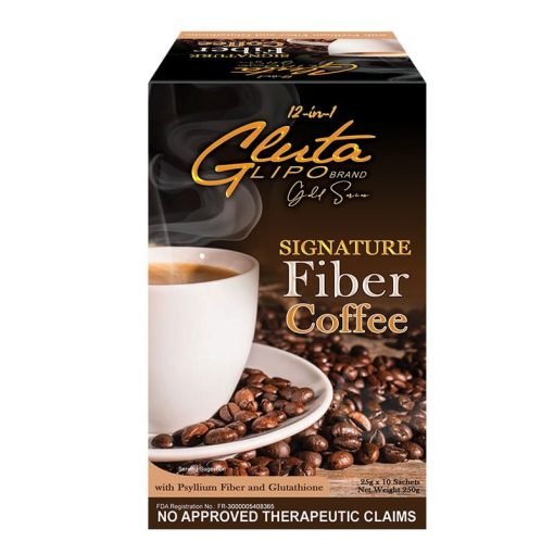 GlutaLipo12 in 1 Gluta Lipo Gold Series Signature Fiber Coffee – 10 Sachets