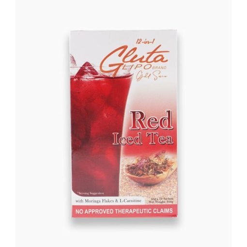 GlutaLipo12 in 1 Gluta Lipo Gold Series Red Iced Tea - 10 Sachets