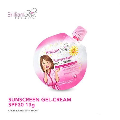 Brilliant Skin Essentials Sunscreen Gel-Cream SPF 30 13g Circle Sachet with Spout