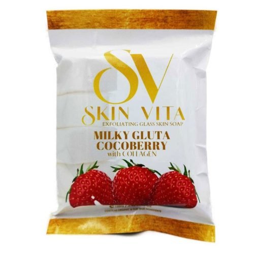 Skin Vita Exfoliating Glass Skin Soap Milky Gluta Cocoberry With Collagen