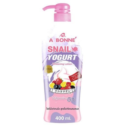 A Bonne' Snail Yogurt Whitening Lotion Firm and Bright Skin Reduce Wrinkles Tighten Pores 400ml