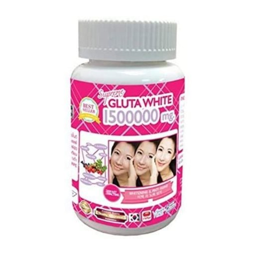 Supreme Gluta White 1500000mg Super Whitening Glutathione Anti-Aging 30 Softgels