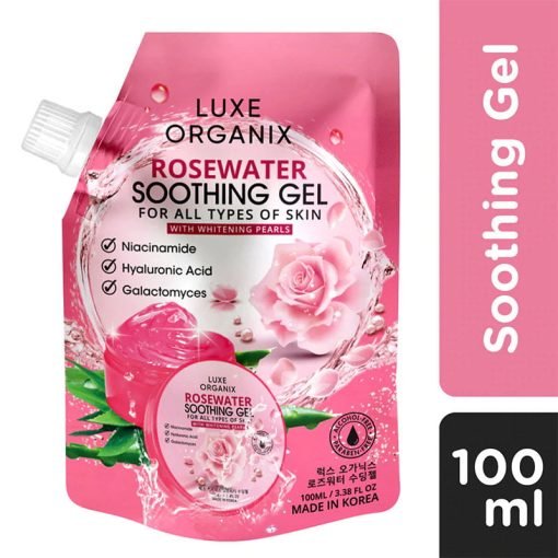 Luxe Organix Rosewater Soothing Gel For All Type of Skin Made in Korea