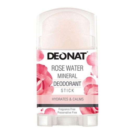 Deonat Rose Water Mineral Deodorant Stick Hydrates & Calms 100G Product of Thailand