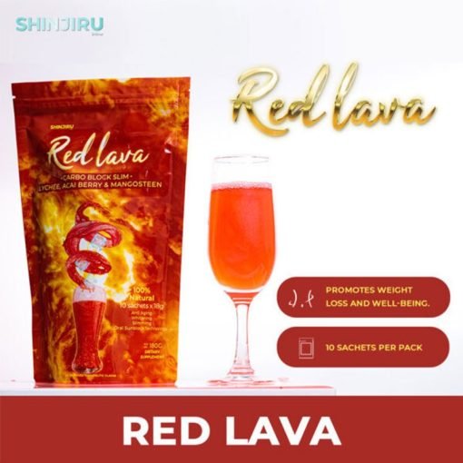 SHINJIRU Wellness Red Lava Carbo Block Slim 10 Sachets x 18g