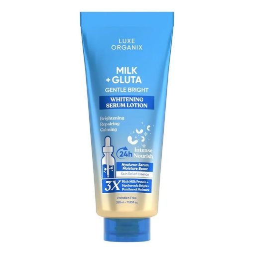 Luxe Organix Milk + Gluta Gentle Bright Whitening Serum Lotion 350ml
