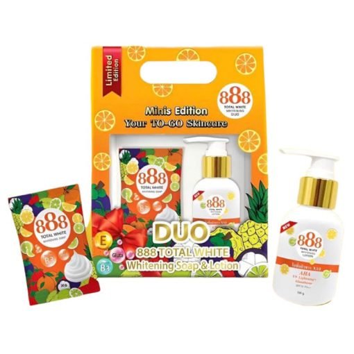 888 Total White Whitening Soap & Lotion Minis Edition