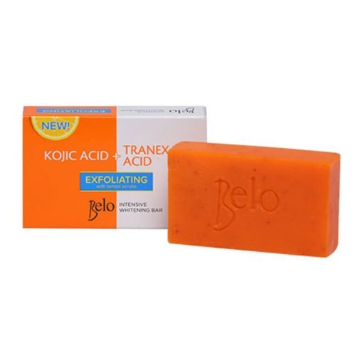 Belo Intensive Whitening Bar Kojic Acid + Tranexamic Acid Exfoliating for Younger Looking White Skin 65g