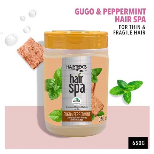 Hair Treats Hair Spa Gugo with Peppermint Helps Strengthen Roots to Control Hair Fall 650g