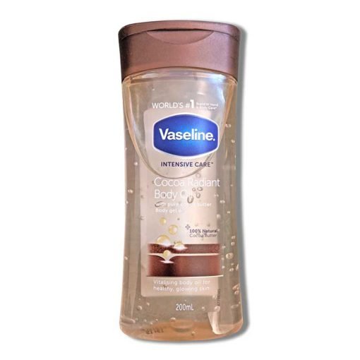 Vaseline Intensive Care Cocoa Radiant Body Oil Gel 100% Natural Cocoa Butter 200ml