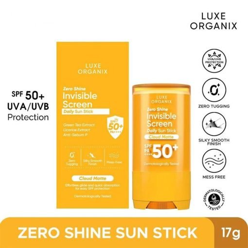 Luxe Organix Zero Shine Invisible Screen Daily Sun Stick with SPF 50+ PA++++