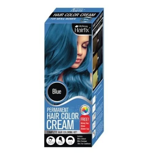 Hairfix Blue Permanent Hair Color Cream Kit