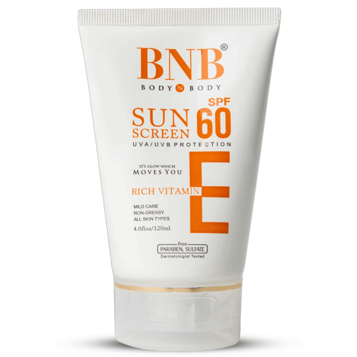BNB Rich Vitamin E Sun Screen SPF 60 UVA/UVB Protection 120ml