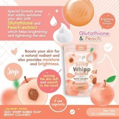 Joji Secret Young Bright Collagen Glutathione & Peach Silky Whipp Bubble Soap