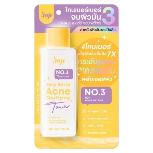 Joji Secret Young Very Berry Acne Clarifying Toner No.3 for Acne & Oily Skin 120ml