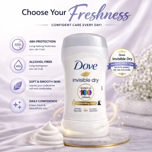 Dove Invisible Dry Anti-Perspirant Deodorant Stick 40g