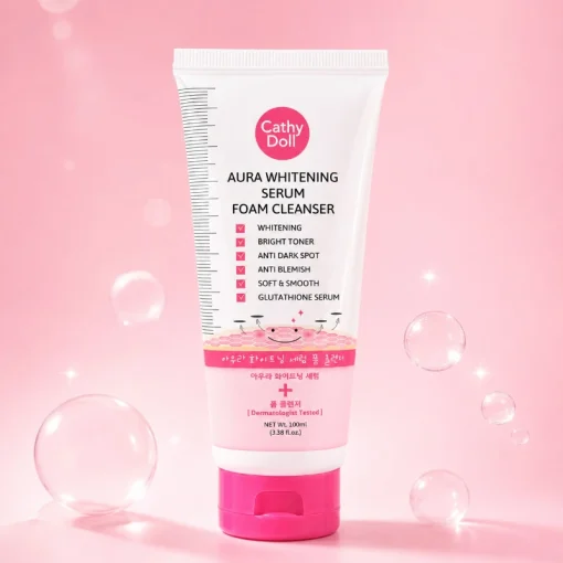 Cathy Doll Aura Whitening Serum Foam Cleanser 100ml – Glutathione Serum Face Wash
