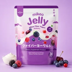 Mikeo Jelly Fiber Yogurt Mixberry 450g No Sugar Added 30 Sachets Dietary Supplement
