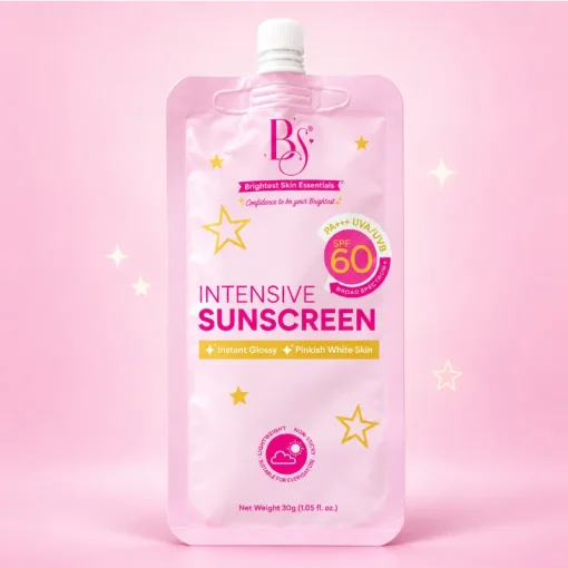 BSE Intensive Sunscreen SPF 60 PA+++ 30g – Instant Glossy Pinkish White Skin